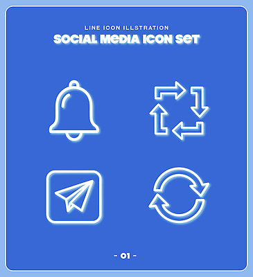 아이콘 디자인 화살표 그래픽 세트 초인종 알림 라인아이콘 시스템 전송 소통 기능 새로고침 소셜미디어 반복 2D아이콘 AI파일 컨셉 종 파일형식 벡터