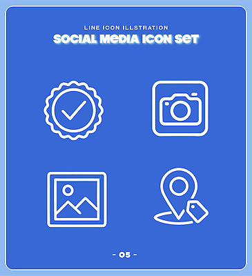 아이콘 디자인 표시 그래픽 세트 카메라 어플리케이션 라인아이콘 이미지 소셜네트워크 소셜미디어 2D아이콘 AI파일 전자제품 파일형식 벡터