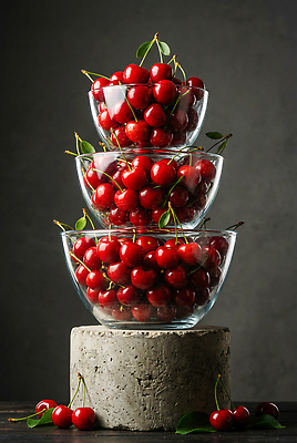 JPG 편집이미지 그릇 음식 과일 쌓기 신선 투명 체리 편집실사 AI포토 AI콘텐츠 식기 모션 CG 파일형식