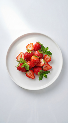 JPG 편집이미지 접시 과일 딸기 디저트 신선 편집실사 AI포토 AI콘텐츠 식기 음식 CG 파일형식