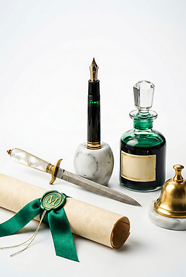 JPG 편집이미지 리본 종이 문구용품 펜 종 칼 문서 잉크통 편집실사 AI포토 AI콘텐츠 통 필기구 CG 오브젝트 파일형식