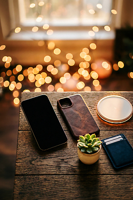 JPG 편집이미지 탁자 장식 스마트폰 편집실사 AI컴퓨터그래픽 AI콘텐츠 가구 핸드폰 스마트기기 CG 파일형식