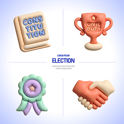 PSD 편집이미지 손 투표 선거 민주주의 상패 트로피 법 정치 제도 책임감 헌법 권리 편집3D 컨셉 신체부위 3D 상_우승 파일형식