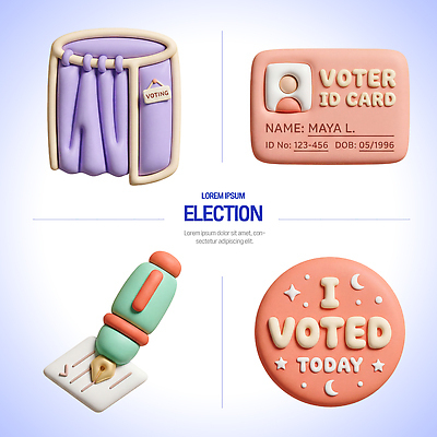 PSD 편집이미지 투표 선거 민주주의 정치 투표소 권리 편집3D 3D 파일형식