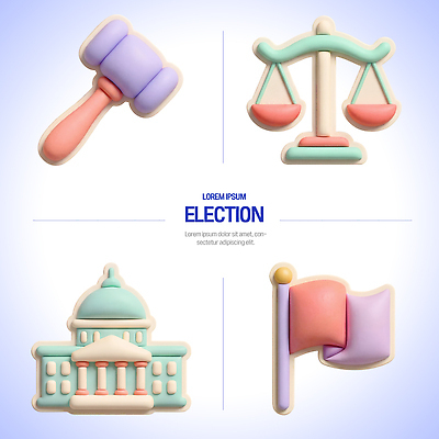 PSD 편집이미지 저울 선택 망치 선거 민주주의 법 공정 법원 국회 정책 정치 편집3D 컨셉 3D 공구 파일형식