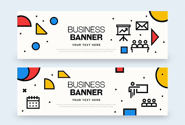 도형 템플릿 디자인 배너 배너템플릿 비즈니스 텍스트 회의 모임 정보 발표 구성 서류판 AI파일 사무용품 파일형식 벡터