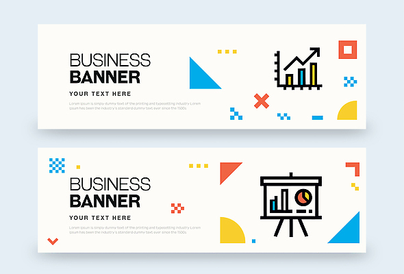 도형 템플릿 디자인 배너 배너템플릿 비즈니스 그래프 정보 알림 프레젠테이션 마케팅 서류판 AI파일 사무용품 파일형식 벡터