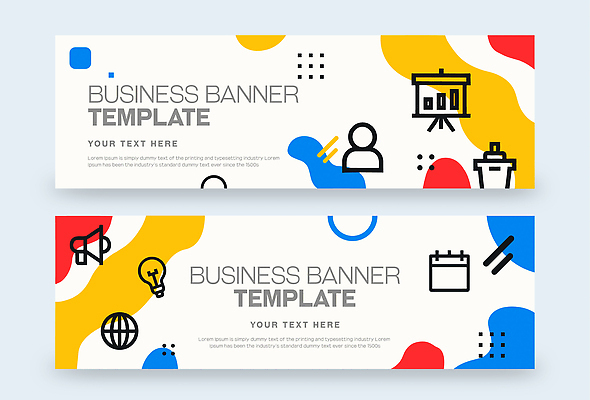 도형 템플릿 디자인 배너 배너템플릿 비즈니스 그래픽 정보 발표 마케팅 브랜딩 AI파일 파일형식 벡터