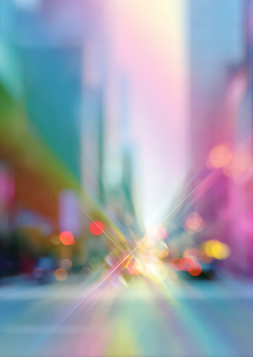 JPG 편집이미지 도로 컬러 거리 거리풍경 빛 반사 도시 신호등 보케 블러 블러효과 이미지편집 AI컴퓨터그래픽 AI콘텐츠 길 교통시설 풍경 파일형식 효과