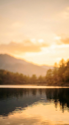 JPG 나무 편집이미지 호수 자연 하늘 산 풍경 물 반사 평화 일몰 수면 저녁 편집실사 AI컴퓨터그래픽 AI콘텐츠 자연요소 식물 컨셉 노을 밤 야간 CG 생태계 파일형식