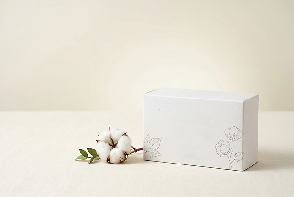 JPG 편집이미지 디자인 상자 상품 오브젝트 유기농 목화꽃 생리대 목화솜 편집실사 AI포토 AI콘텐츠 웰빙 꽃 솜 CG 여성용품 파일형식