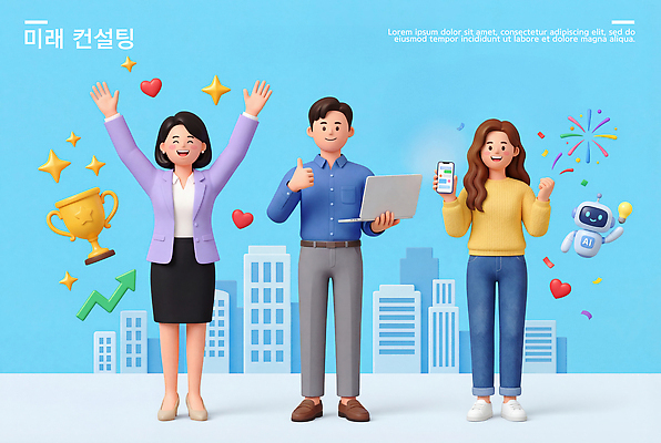 PSD 편집이미지 미래 사람 건물 스마트폰 성장 도시 트로피 상담 편집3D 건축물 컨셉 핸드폰 스마트기기 3D 상 파일형식
