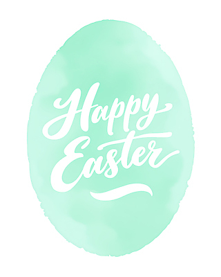 기념일 컬러 컨셉 이벤트 파일형식 부활절 축하 수채화 알 디자인 파란색 백그라운드 모양 장식 손글씨 텍스트 PSD 국내일러스트 일러스트