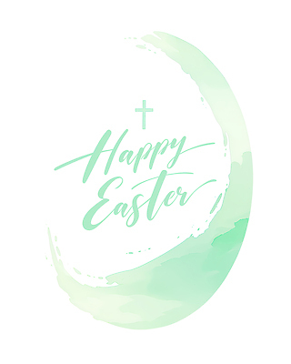 기념일 컬러 컨셉 이벤트 파일형식 부활절 축하 메시지 수채화 백그라운드 십자가 디자인 초록색 예술 종교 상징 기념 텍스트 PSD 국내일러스트 일러스트