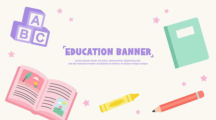 디자인 배너 교육 별 일러스트 색연필 책 학습 자료 도구 오브젝트 그림 형광펜 국내일러스트 AI파일 자연요소 학용품 펜 파일형식 벡터