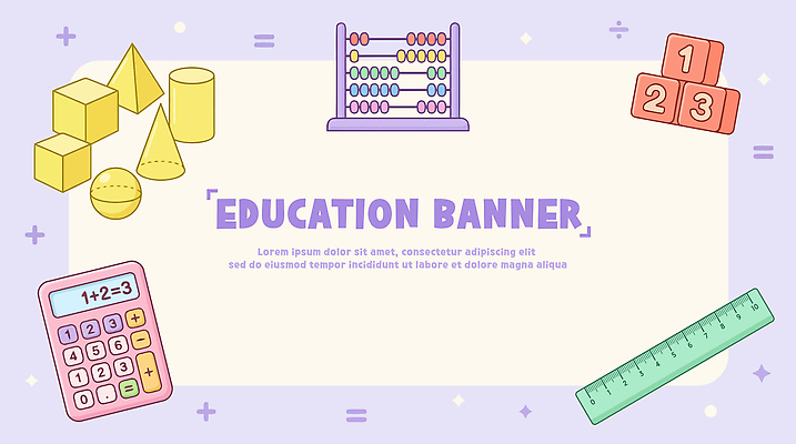 도형 디자인 배너 교육 일러스트 학습 숫자 계산기 도구 원형 수학 계산 삼각형 정사각형 기하학 국내일러스트 AI파일 문자 무늬 교과목 문구용품 장비 파일형식 벡터