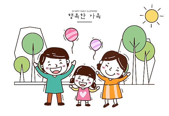 나무 공원 여자 남자 행복 어린이 일러스트 가족 엄마 웃음 여러명 세명 기쁨 아빠 즐거움 풍선 국내일러스트 AI파일 식물 공공시설 감정 다수 관계 표정 사람 파일형식 벡터 시설