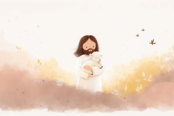 1 감정 종교 포유류 사람 신 파일형식 AI콘텐츠 예수 양 남자 그림 사랑 보살핌 상징 신성 성직자 JPG 국내일러스트 일러스트 한명 기독교 AI일러스트