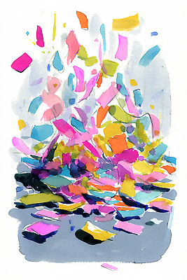 JPG 디자인 종이 컬러 조각 일러스트 수채화 다양 그림 흩어짐 국내일러스트 AI일러스트 AI콘텐츠 다수 컨셉 파일형식