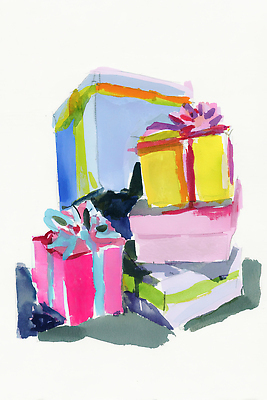 JPG 디자인 기념일 리본 일러스트 수채화 선물 이벤트 상자 쌓기 축제 축하 생일 즐거움 국내일러스트 AI일러스트 AI콘텐츠 감정 컨셉 모션 파일형식