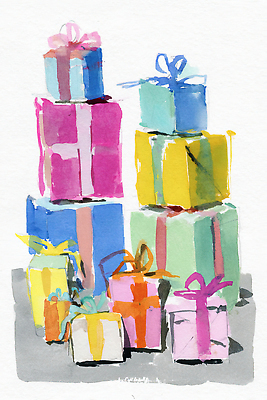 JPG 기념일 컬러 일러스트 포장 수채화 선물 상자 컬러풀 쌓기 축제 여러개 다양 생일 국내일러스트 AI일러스트 AI콘텐츠 다수 모션 이벤트 파일형식