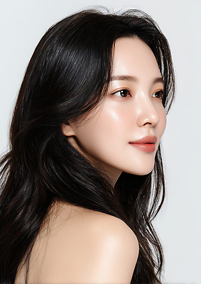 JPG 모델 편집이미지 긴머리 헤어스타일 여자 얼굴 포즈 스튜디오 미소 머리카락 머리 매력적 헤어관리 의료성형뷰티 편집실사 AI인물포토 AI콘텐츠 컨셉 표정 사람 신체부위 뷰티 CG 파일형식 AI포토