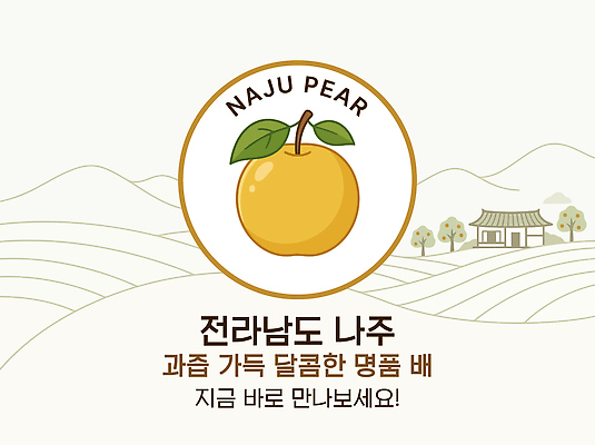 과일 일러스트 농작물 배 전라남도 특산물 나주 나주배 국내일러스트 AI파일 농업 전라도 파일형식 벡터