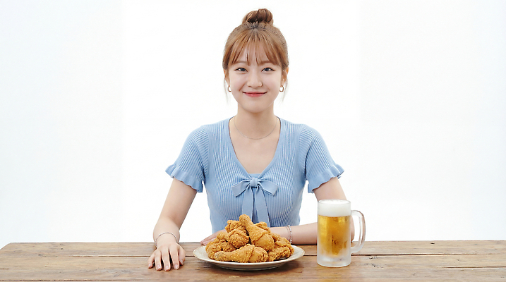 JPG 편집이미지 옷 여자 음료 음식 탁자 맥주 웃음 친구 파티 식사 치킨 닭다리 의료성형뷰티 치맥 편집실사 AI인물포토 AI콘텐츠 가구 관계 주류 표정 사람 이벤트 CG 닭고기요리 파일형식 AI포토 생활용품 오브젝트
