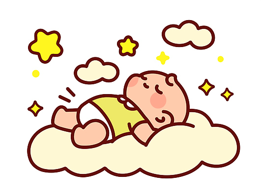 구름 행복 별 일러스트 상상 하늘 휴식 꿈 아기 잠 밤 편안함 부드러움 꿈꾸다 국내일러스트 AI파일 자연요소 감정 컨셉 사람 감각 파일형식 벡터