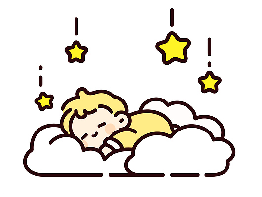 구름 별 일러스트 상상 하늘 동화 휴식 천사 귀여움 꿈 아기 잠 편안함 국내일러스트 AI파일 자연요소 컨셉 사람 감각 파일형식 벡터