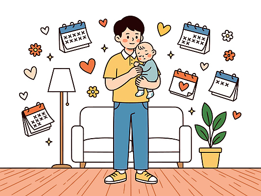 남자 행복 거실 일러스트 가족 안기 실내 사랑 미소 일상 생활 부모 달력 아기 아빠 교감 육아일기 육아대디 국내일러스트 AI파일 감정 관계 모션 표정 사람 내부 라이프 육아 파일형식 벡터