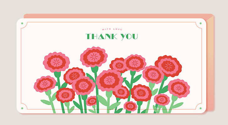 디자인 기념일 꽃 예술 일러스트 선물 사랑 빨간색 축하 카드 메시지 어버이날 카네이션 전달 감사 가정의달 국내일러스트 AI파일 식물 감정 컬러 컨셉 이벤트 5월 파일형식 벡터