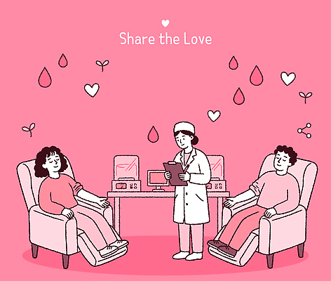 의자 일러스트 생명 건강 사랑 안전 친구 기계 의료진 의사 봉사 도움 혈액 헌혈 기부 국내일러스트 AI파일 직업 감정 캠페인 가구 컨셉 의학 관계 파일형식 벡터