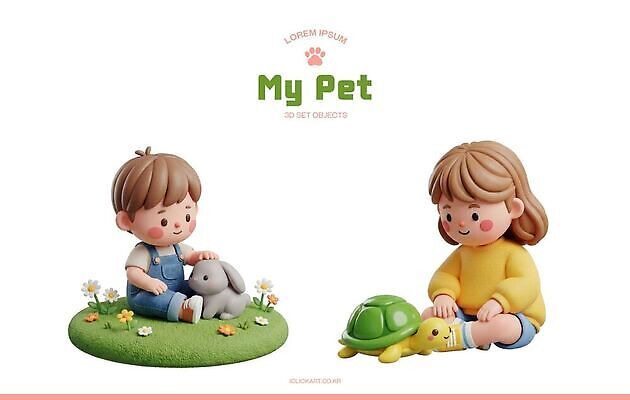 PSD 동물 편집이미지 캐릭터 어린이 놀이 대화 소녀 소년 초원 친구 반려동물 토끼 거북이 즐거움 편집3D 여자 남자 감정 포유류 관계 파충류 말하기 사람 3D 파일형식