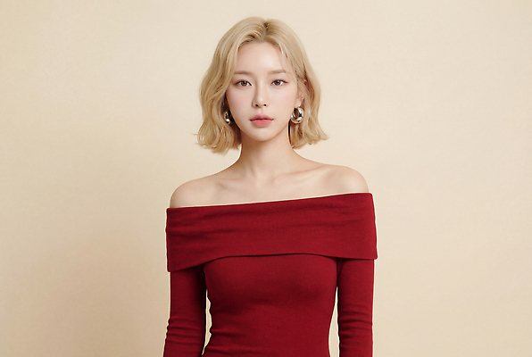 JPG 편집이미지 드레스 옷 여자 패션 빨간색 귀걸이 촬영 의료성형뷰티 스타일 편집실사 AI인물포토 AI콘텐츠 컬러 장신구 사람 CG 파일형식 AI포토