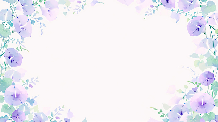 JPG 꽃 백그라운드 잎 일러스트 자연 수채화 프레임 여름 그림 나팔꽃 연보라색 국내일러스트 AI일러스트 AI콘텐츠 식물 계절 보라색 생태계 파일형식