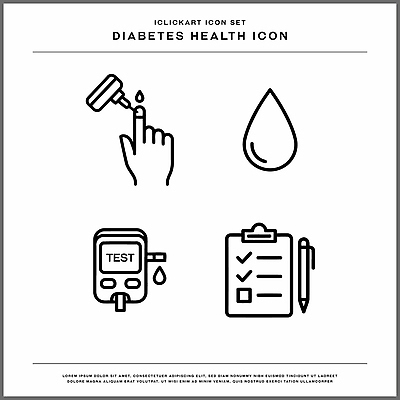 일러스트 손가락 의학 건강 도구 기록 혈액 측정 검사 당뇨병 체크리스트 혈당 국내일러스트 AI파일 손 질병 파일형식 벡터