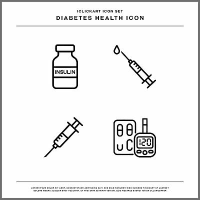 일러스트 의학 건강 관리 주사기 치료 약 도구 체크 예방 당뇨병 인슐린 혈당계 국내일러스트 AI파일 의료기기 의료용품 질병 파일형식 벡터