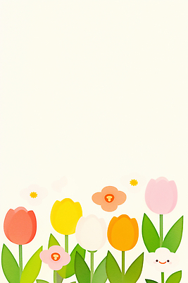 JPG 디자인 꽃 컬러 잎 꽃밭 꽃백그라운드 일러스트 자연 봄 튤립 부드러움 국내일러스트 AI일러스트 AI콘텐츠 식물 계절 백그라운드 감각 생태계 파일형식