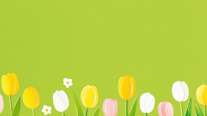 JPG 식물 디자인 꽃잎 꽃 화초 컬러 꽃밭 꽃백그라운드 일러스트 자연 연두색 정원 봄 튤립 국내일러스트 AI일러스트 AI콘텐츠 계절 백그라운드 초록색 생태계 파일형식