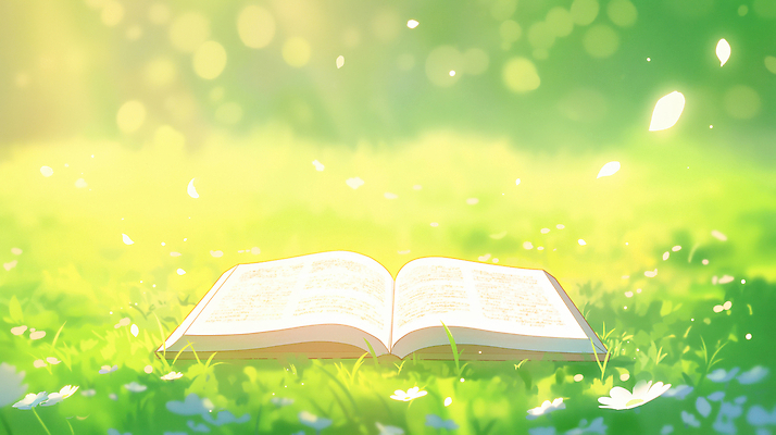 JPG 꽃 일러스트 자연 바람 휴식 잔디 초원 책 빛 독서 햇빛 평화 봄 페이지 뷰티풀 국내일러스트 AI일러스트 AI콘텐츠 자연요소 식물 계절 컨셉 날씨 생태계 파일형식