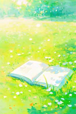 JPG 공원 꽃 일러스트 자연 풍경 잔디 초원 책 여름 햇빛 들꽃 풀 페이지 국내일러스트 AI일러스트 AI콘텐츠 식물 계절 공공시설 빛 생태계 파일형식