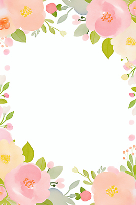 JPG 디자인 꽃 백그라운드 잎 일러스트 자연 수채화 프레임 장미 그림 꽃프레임 뷰티풀 국내일러스트 AI일러스트 AI콘텐츠 식물 생태계 파일형식