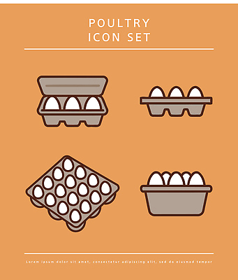 일러스트 식재료 포장 세트 상자 농장 계란 알 닭 유통 계란판 국내일러스트 AI파일 농업 조류 파일형식 벡터