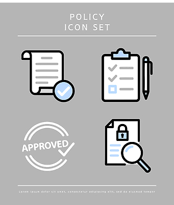 일러스트 관리 도장 사무 비밀 체크 문서 승인 정책 체크리스트 국내일러스트 AI파일 컨셉 업무 파일형식 벡터