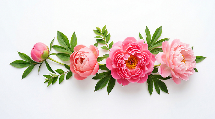 JPG 식물 편집이미지 꽃 화초 줄기 잎 장식 봄 모란 편집실사 AI포토 AI콘텐츠 계절 CG 파일형식