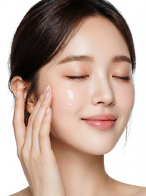 JPG 편집이미지 여자 얼굴 웃음 뷰티 화장품 촉촉함 피부관리 스킨 스킨케어 기초화장품 뷰티풀 의료성형뷰티 편집실사 AI인물포토 AI콘텐츠 표정 사람 신체부위 젖음 CG 파일형식 AI포토