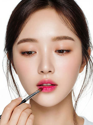 JPG 모델 편집이미지 얼굴 화장 뷰티 화장품 립스틱 메이크업아티스트 립메이크업 립브러쉬 의료성형뷰티 편집실사 AI인물포토 AI콘텐츠 직업 신체부위 CG 메이크업브러쉬 파일형식 AI포토