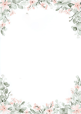 JPG 식물 꽃 잎 일러스트 수채화 초록색 꽃프레임 국내일러스트 AI일러스트 AI콘텐츠 컬러 프레임 파일형식