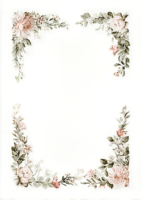 JPG 꽃 예술 잎 일러스트 수채화 화장 감각 꽃프레임 비어있는 국내일러스트 AI일러스트 AI콘텐츠 식물 프레임 뷰티 파일형식